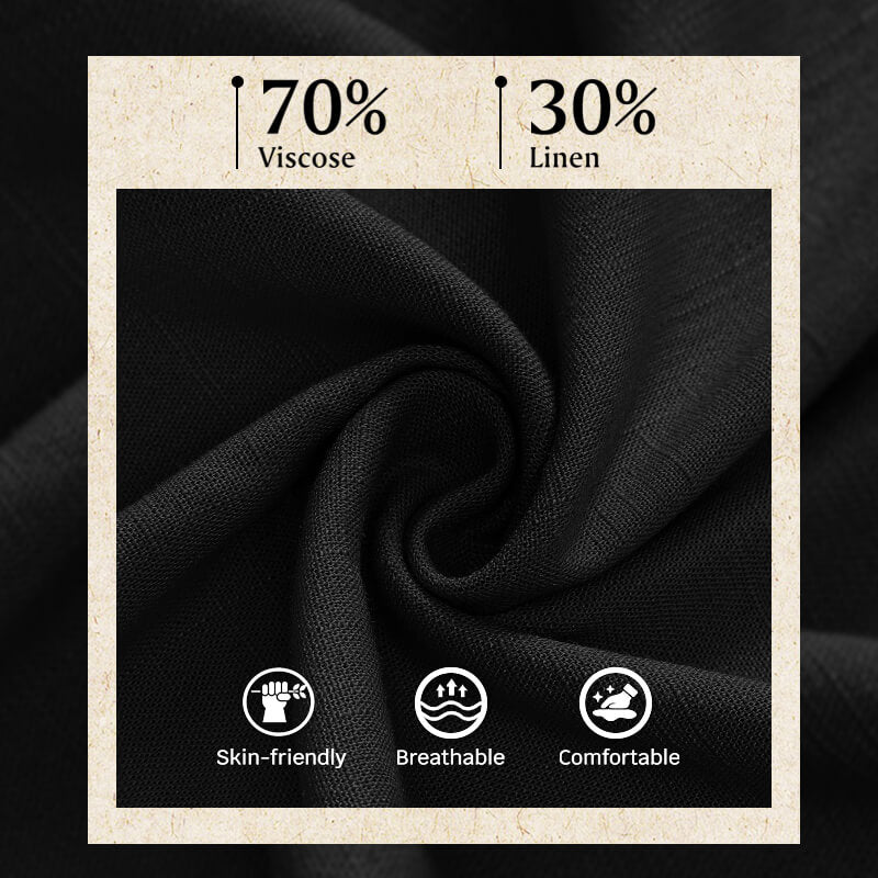 Damen Leinenhose Weites Bein
