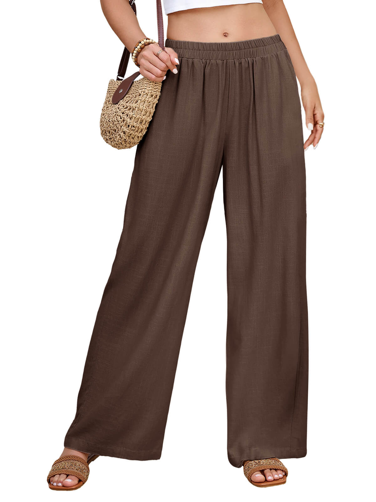 Women Linen Pants Wide Leg