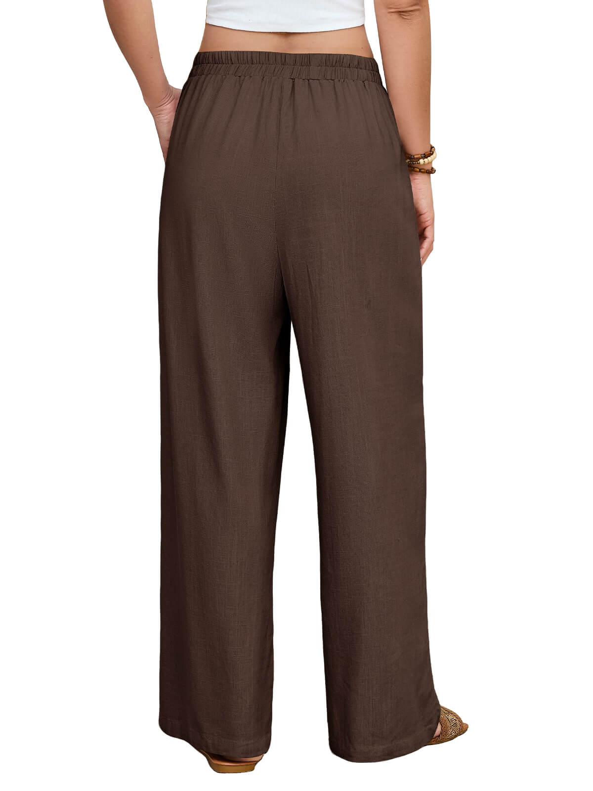 Damen Leinenhose Weites Bein