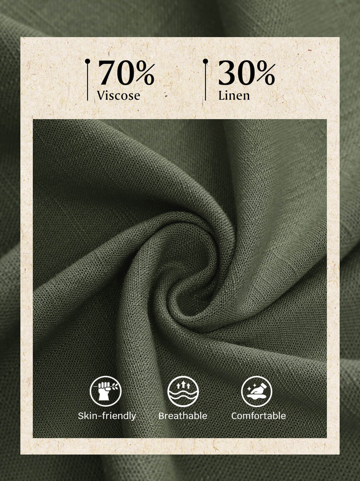 Damen Leinenhose Weites Bein