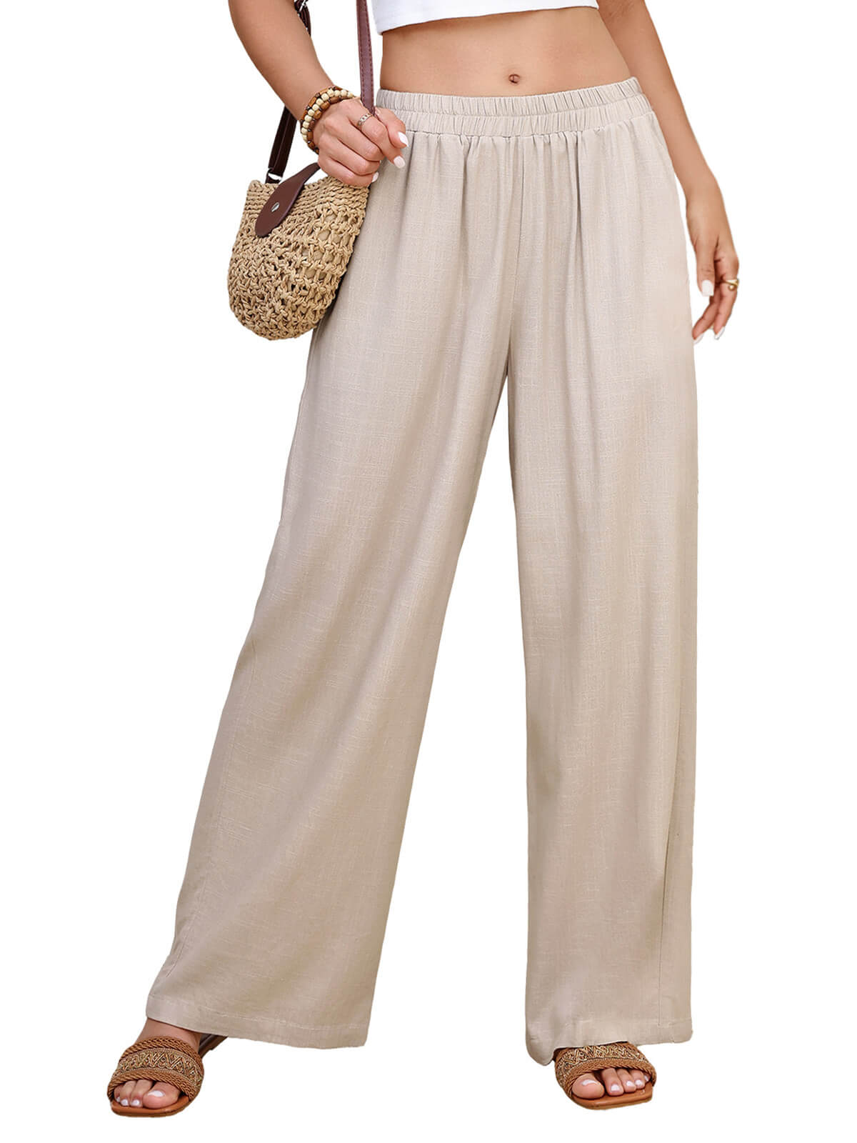 Women Linen Pants Wide Leg