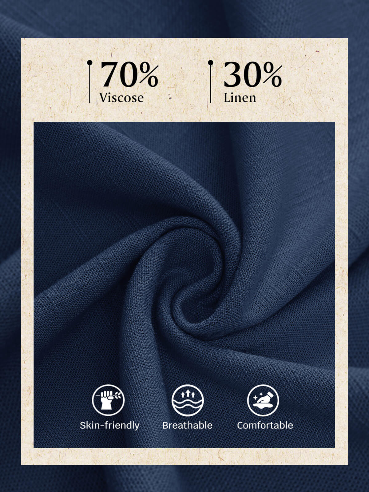 Damen Leinenhose Weites Bein
