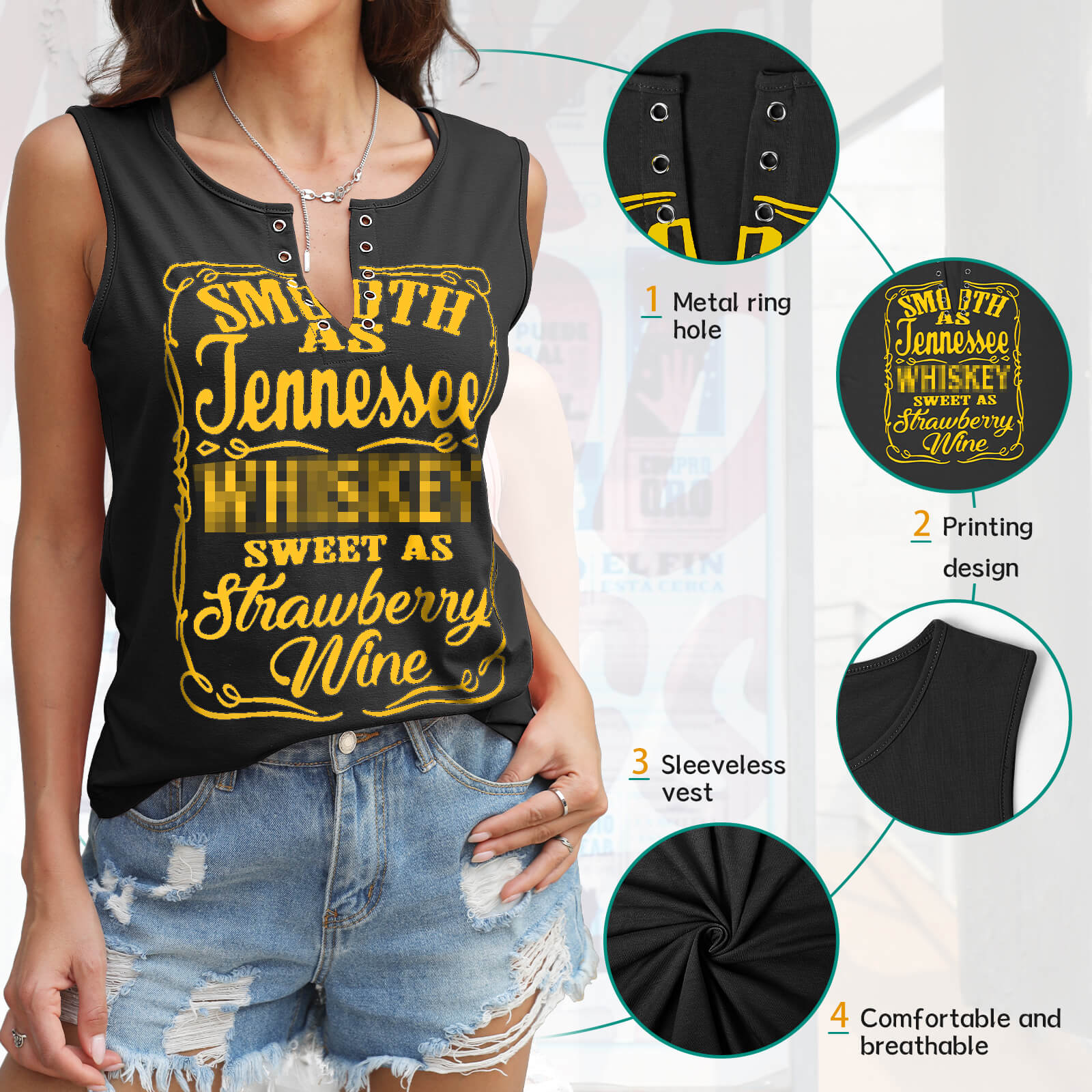 Summer Casual V Neck Vest Tops For Women