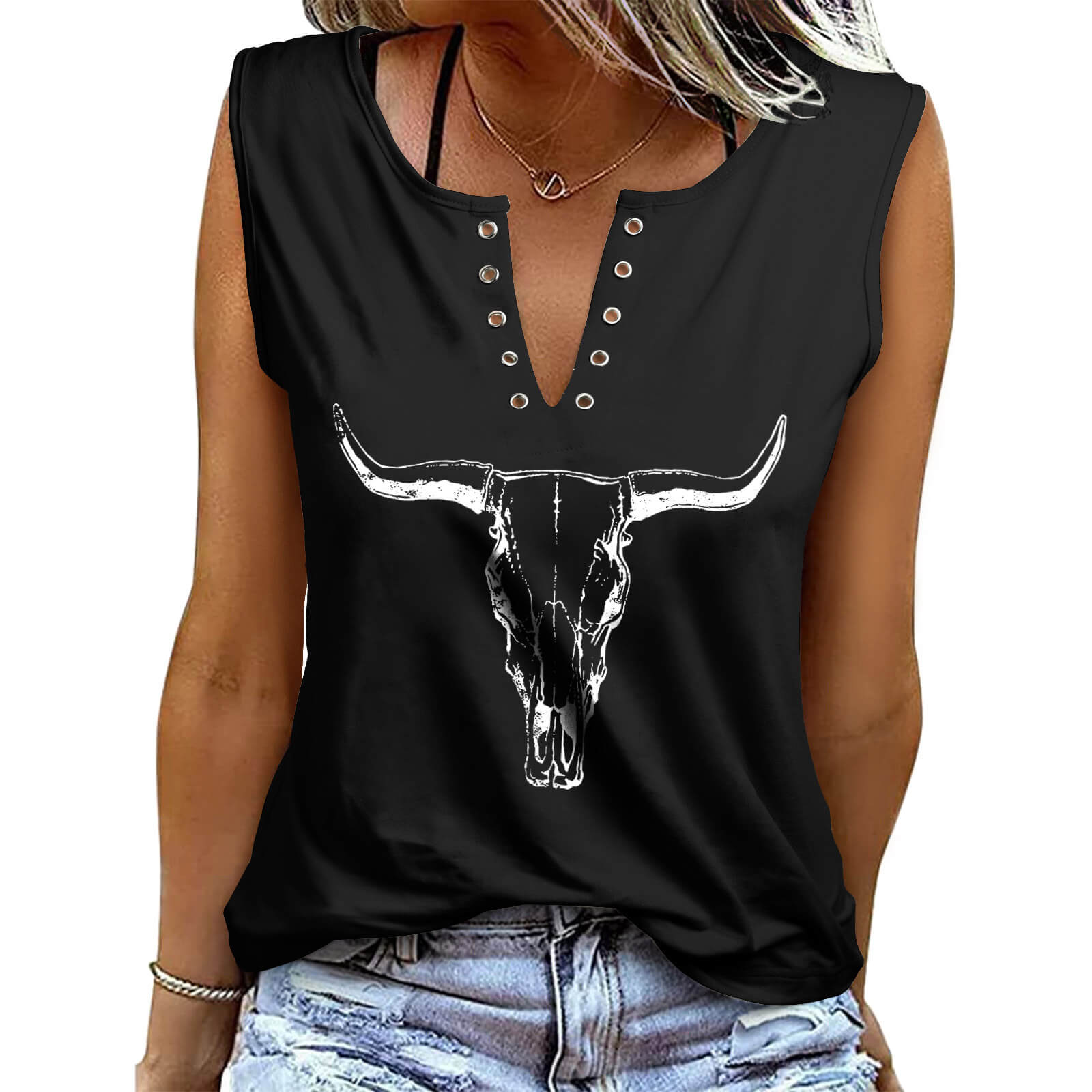 Summer Casual V Neck Vest Tops For Women