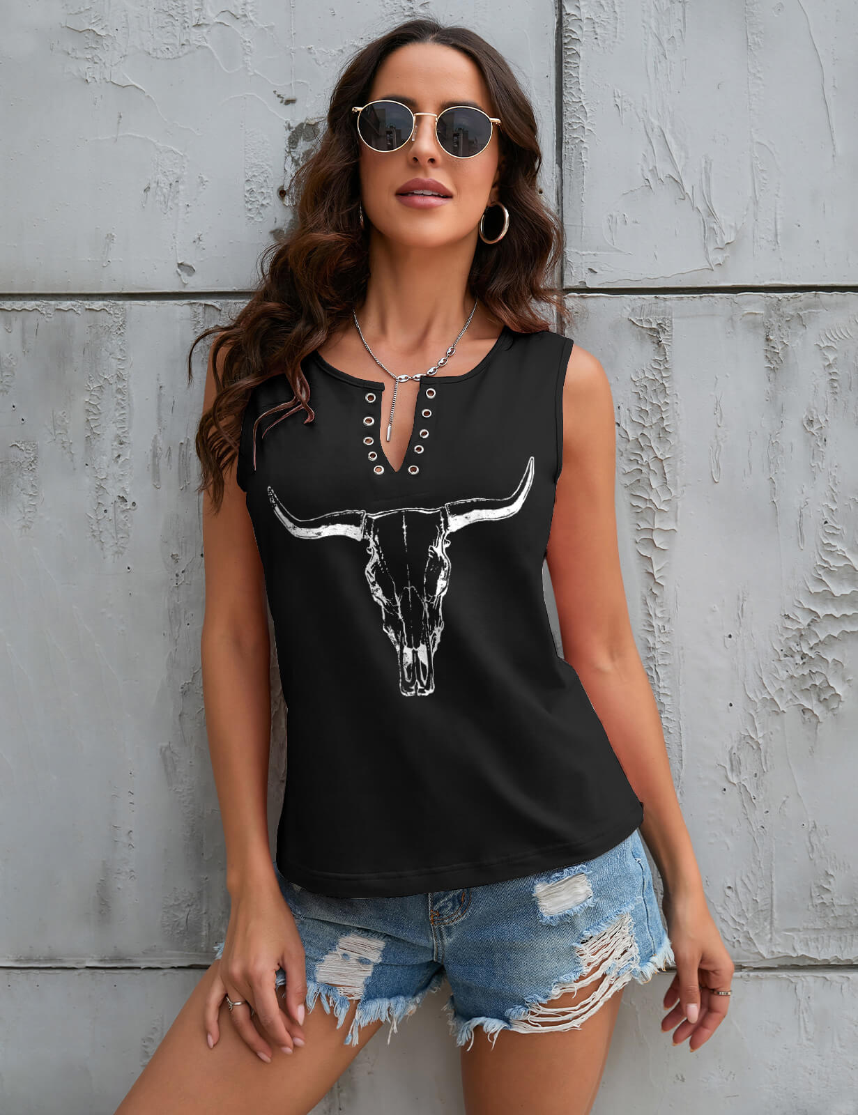 Summer Casual V Neck Vest Tops For Women