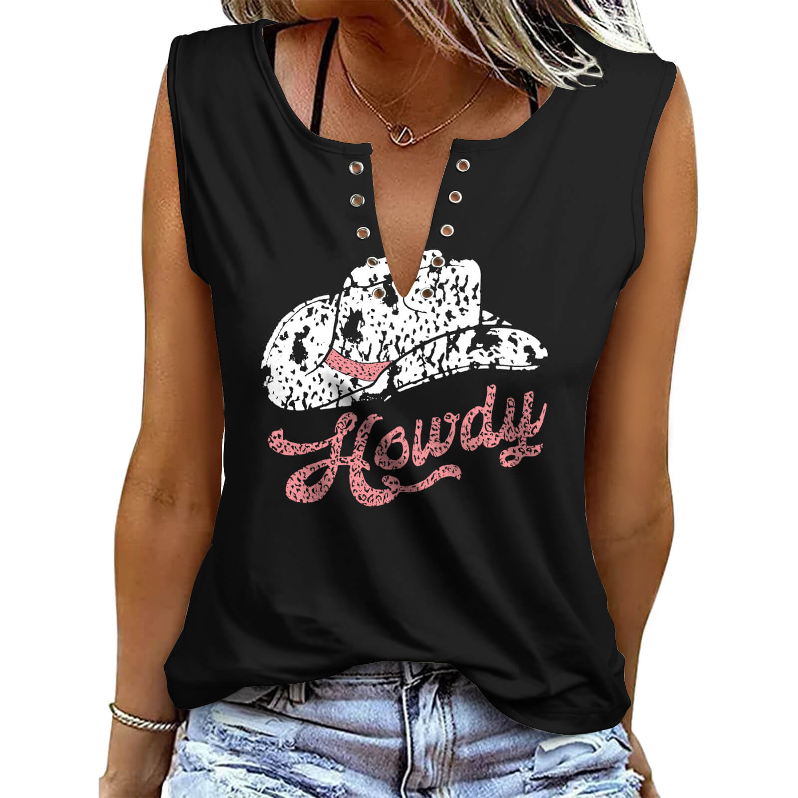 Summer Casual V Neck Vest Tops For Women