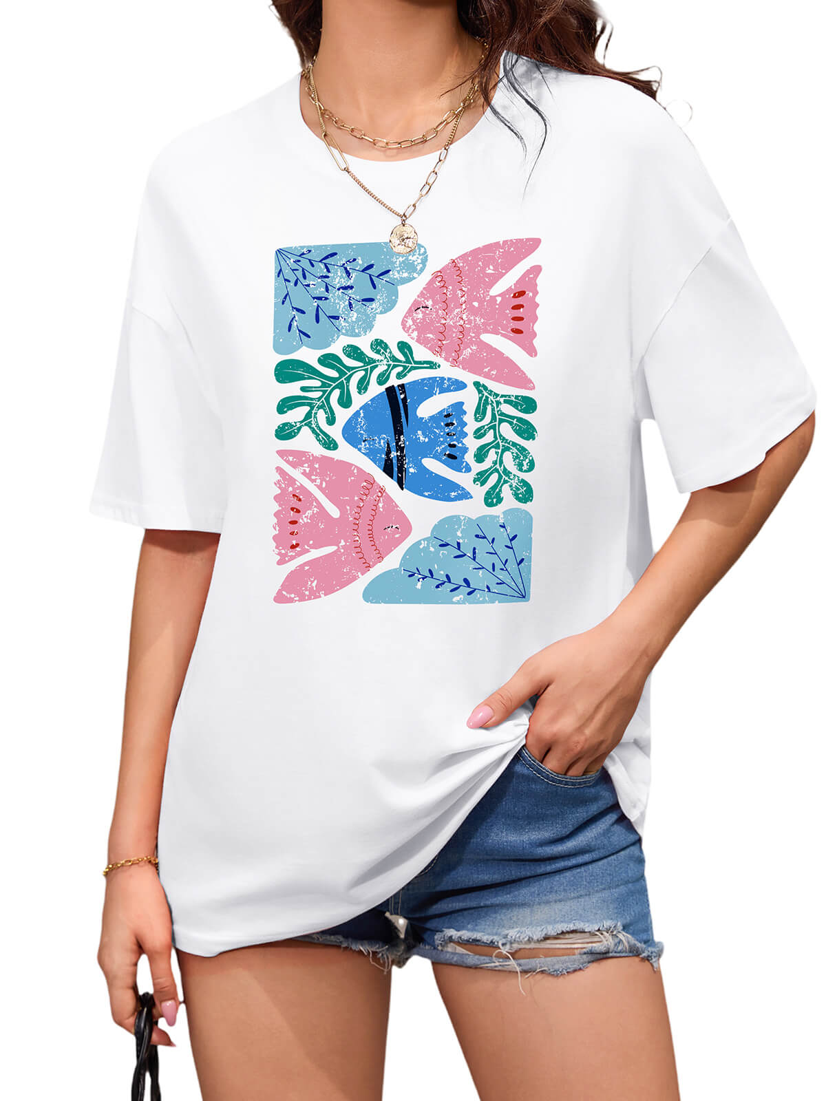 T-shirts amples pour femmes