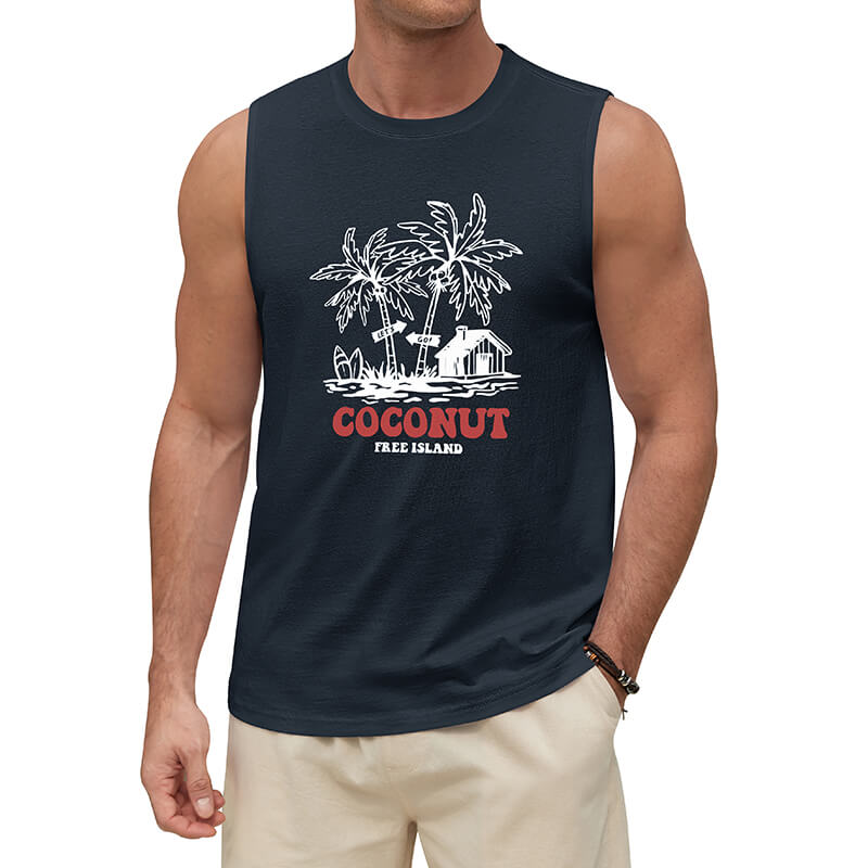 Mens Vests Tops Sleeveless T-shirt