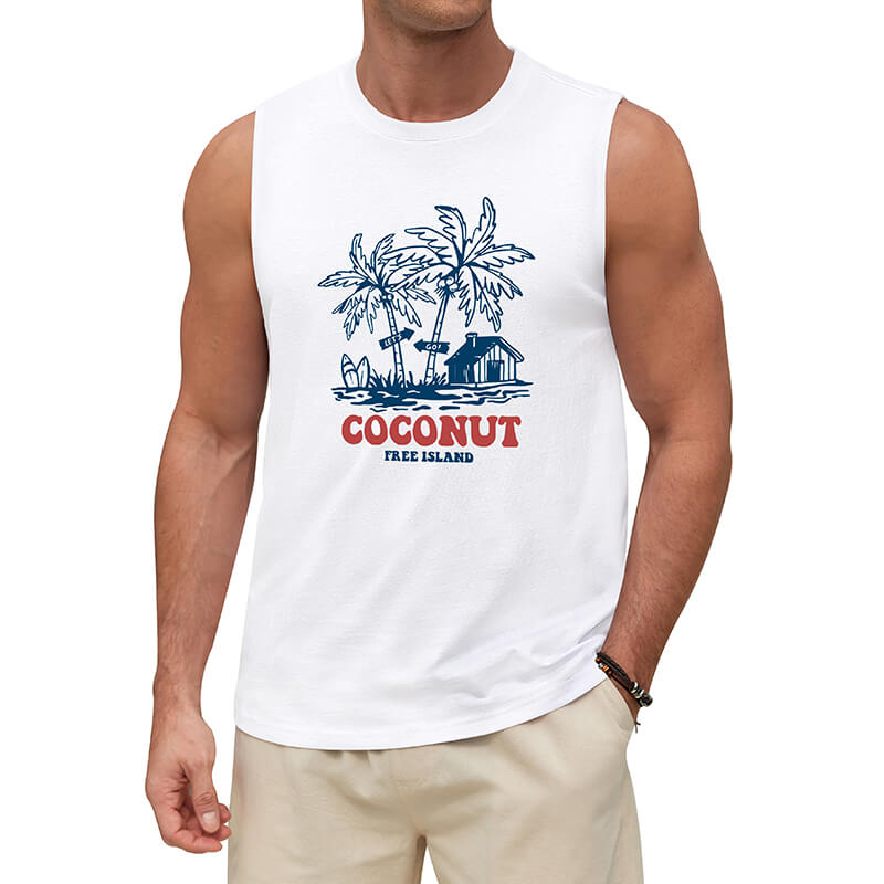 Mens Vests Tops Sleeveless T-shirt