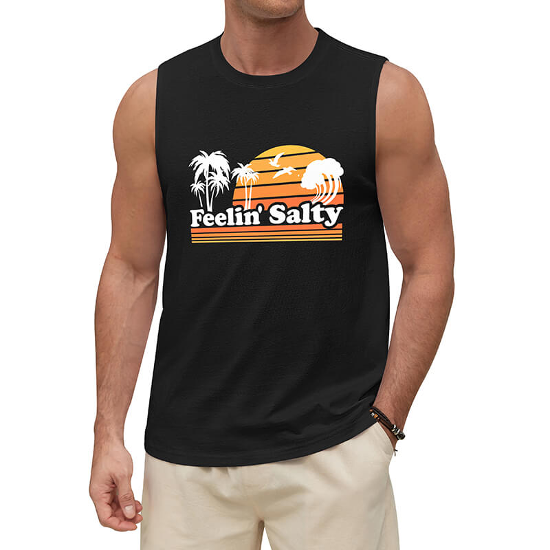 Mens Vests Tops Sleeveless T-shirt