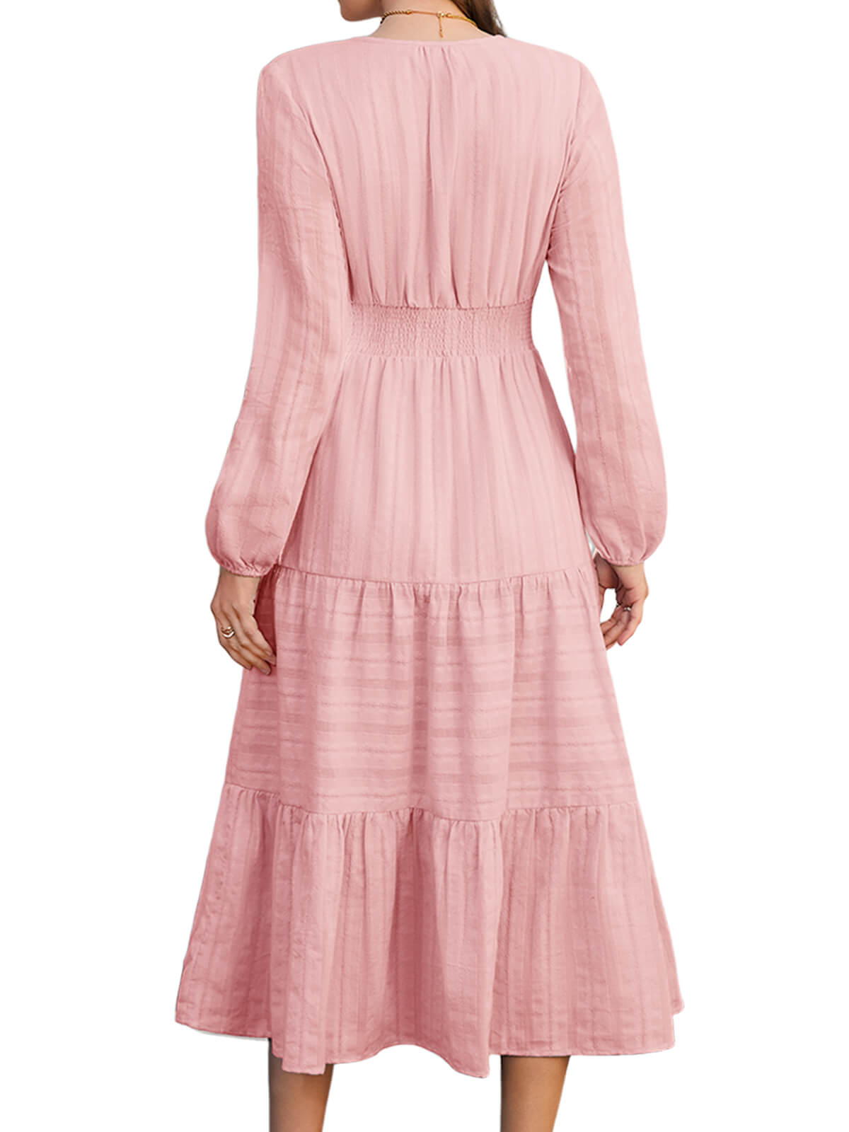 HEEKPEK Pure Cotton V-Neck Long Dress