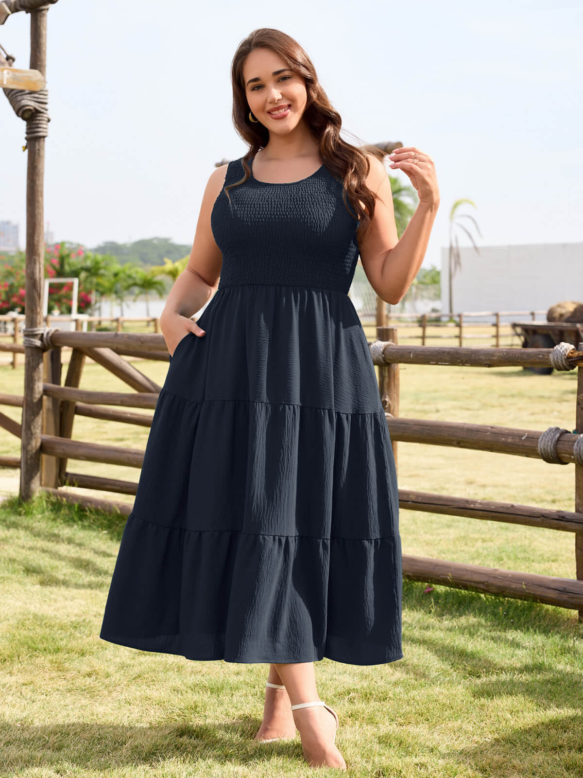 HEEKPEK Women’s Lightweight Summer Midi with Pockets