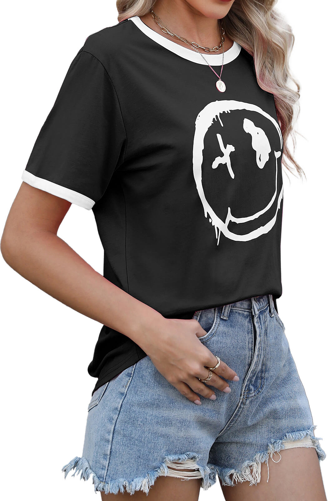 HEEKPEK Women’s Casual Printed Short Sleeve Tee