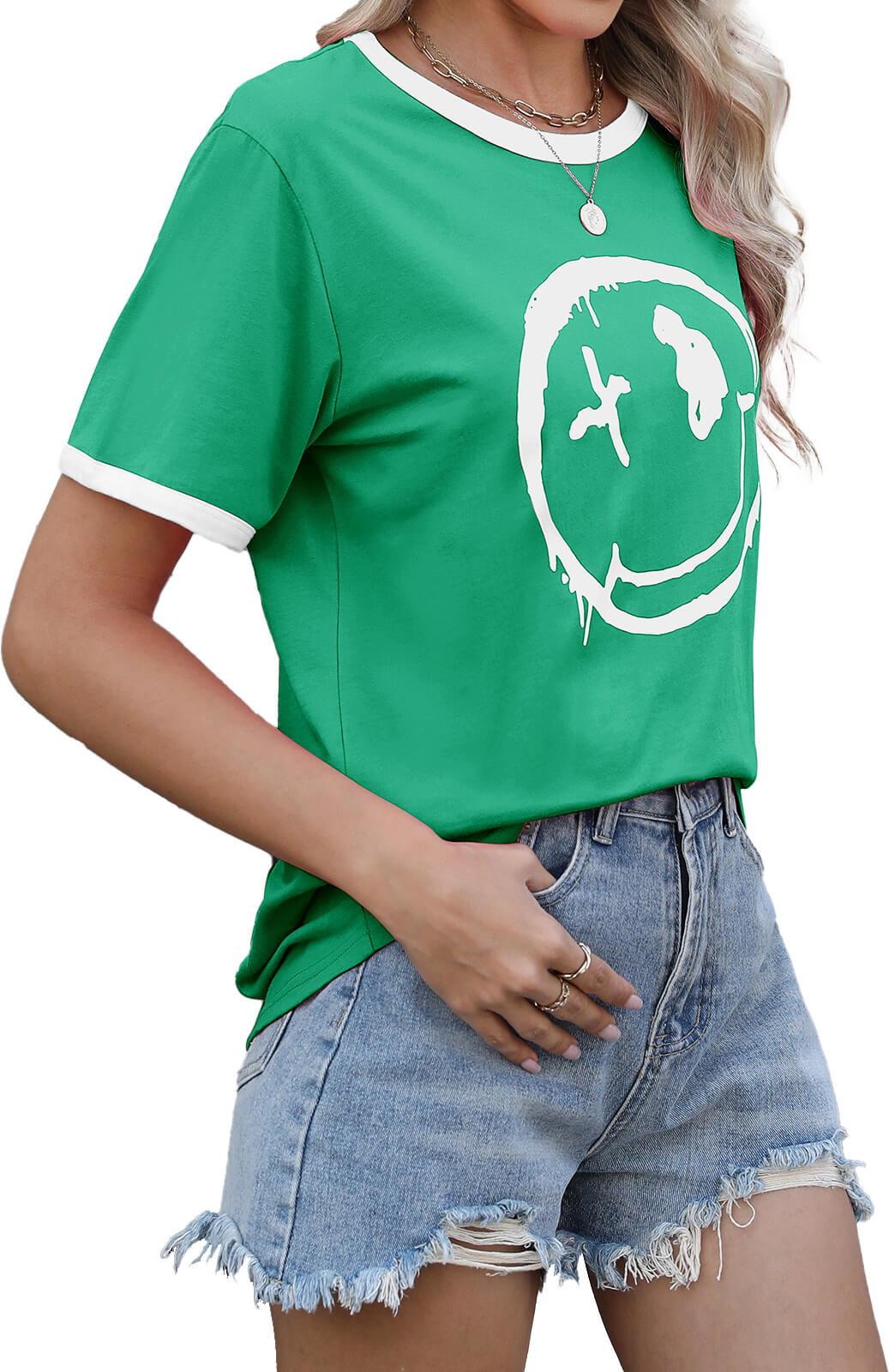 HEEKPEK Women’s Casual Printed Short Sleeve Tee