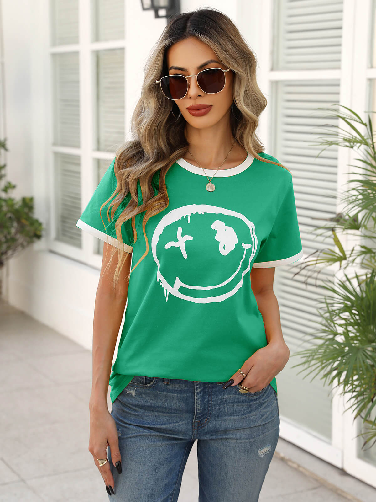 HEEKPEK Women’s Casual Printed Short Sleeve Tee