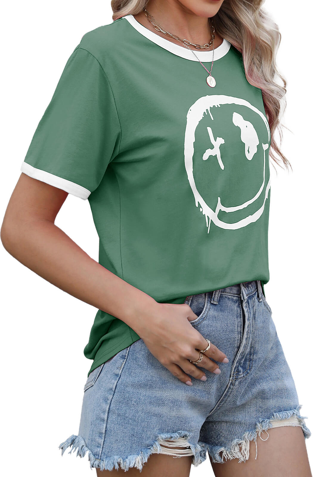 HEEKPEK Women’s Casual Printed Short Sleeve Tee