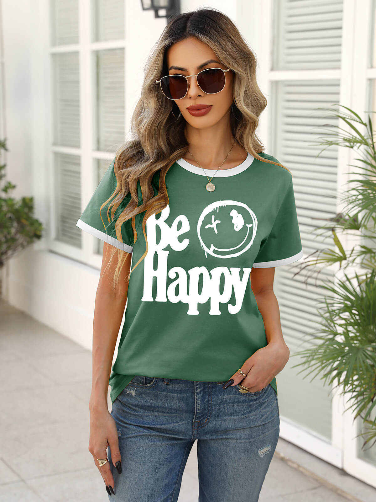 HEEKPEK Women’s Casual Printed Short Sleeve Tee