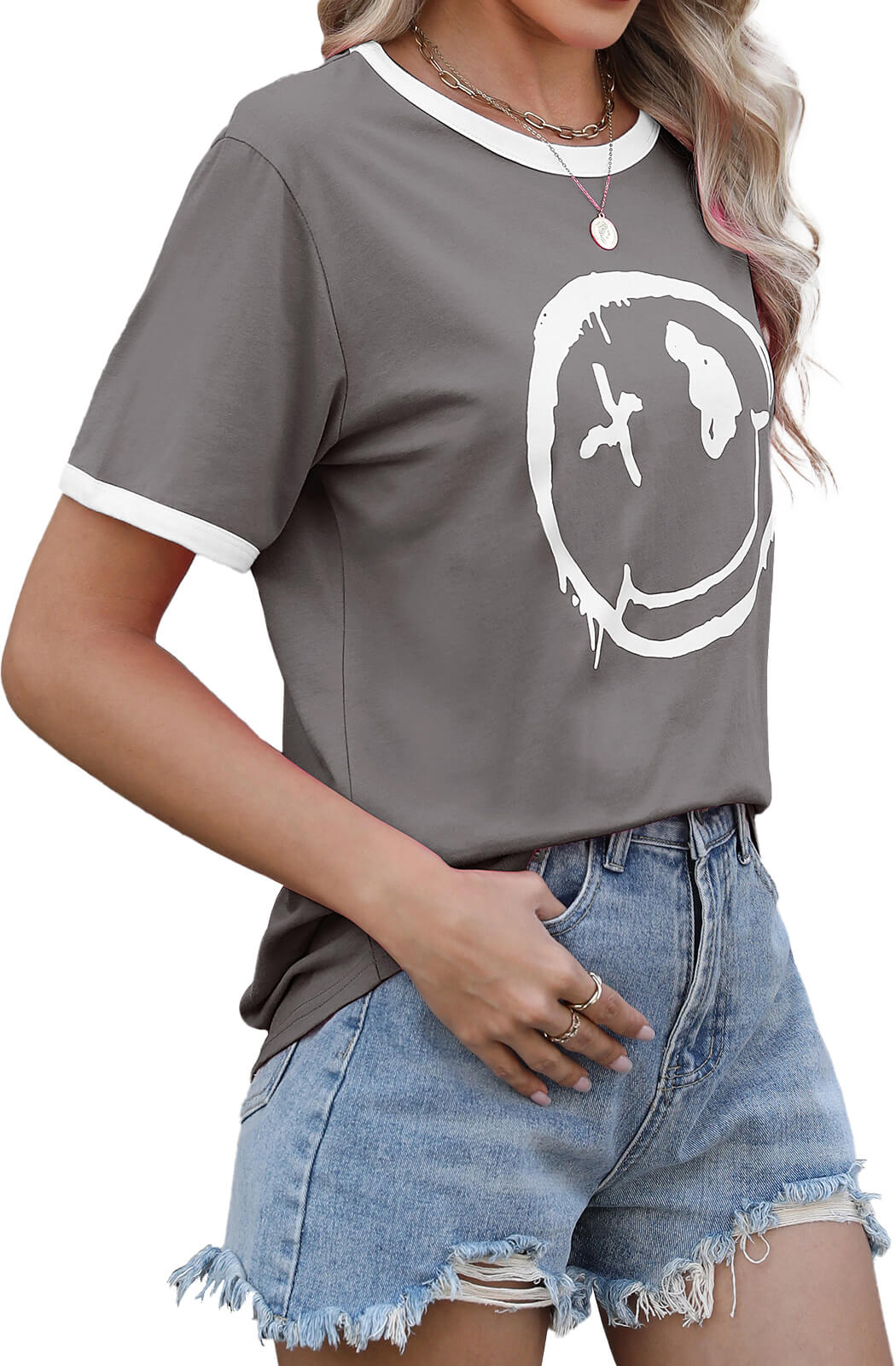 HEEKPEK Women’s Casual Printed Short Sleeve Tee