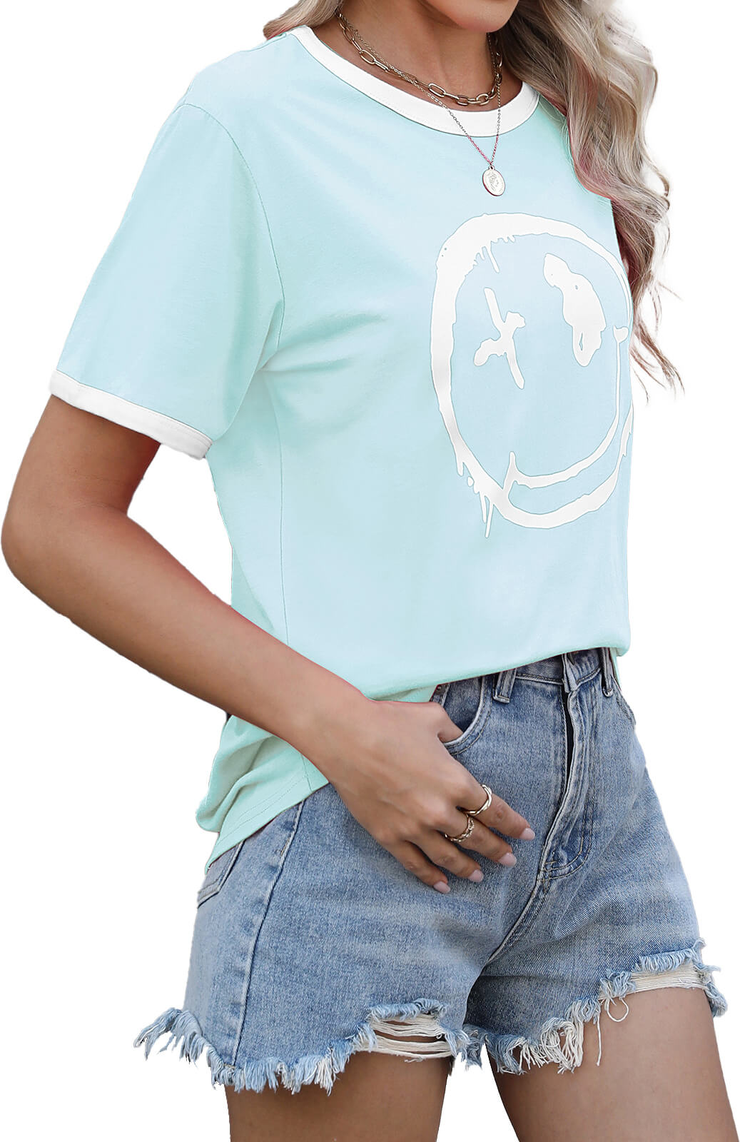 HEEKPEK Women’s Casual Printed Short Sleeve Tee