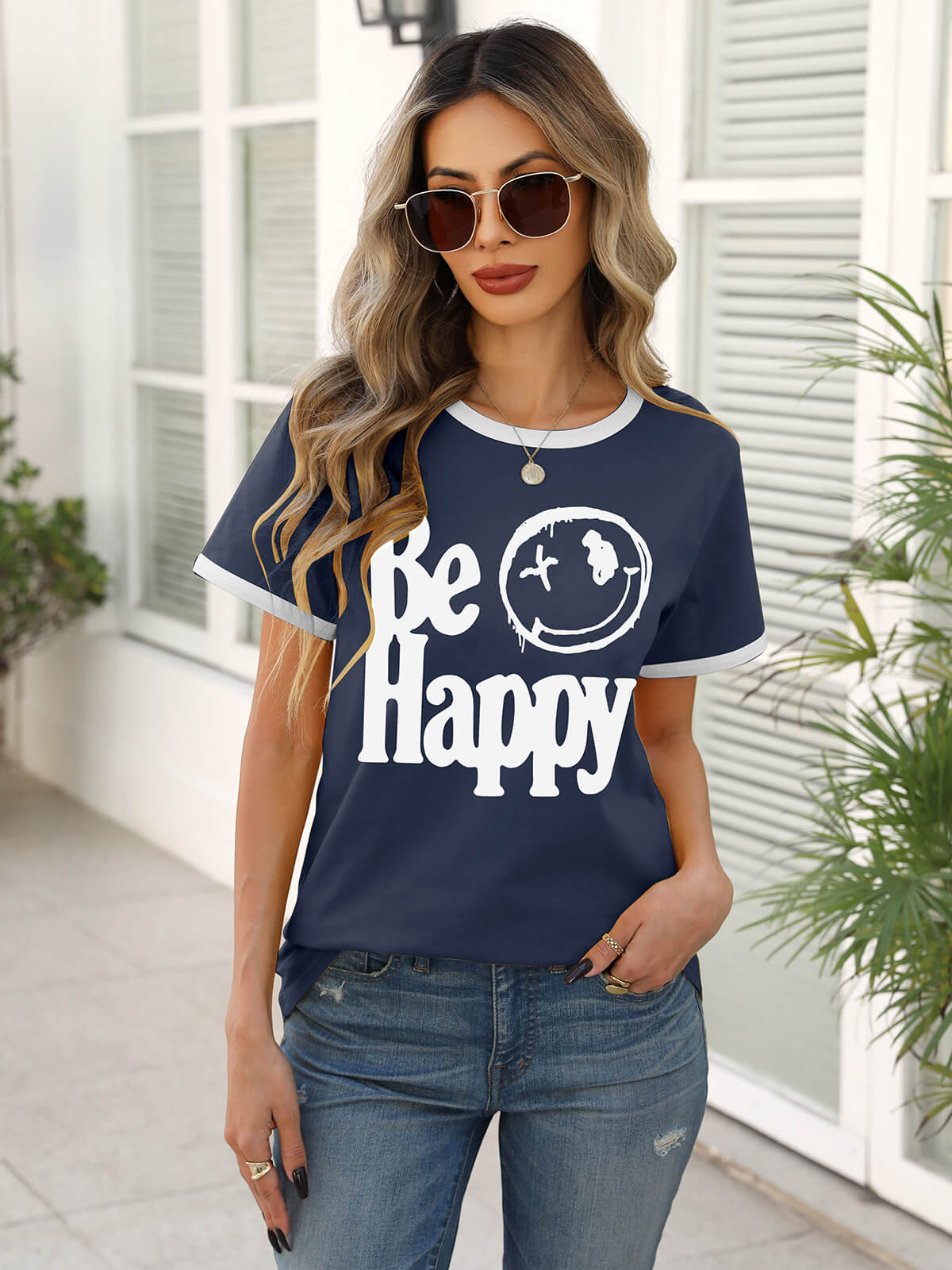 HEEKPEK Women’s Casual Printed Short Sleeve Tee