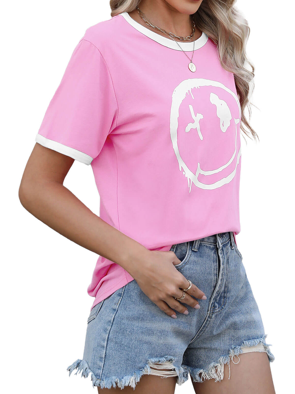 HEEKPEK Women’s Casual Printed Short Sleeve Tee
