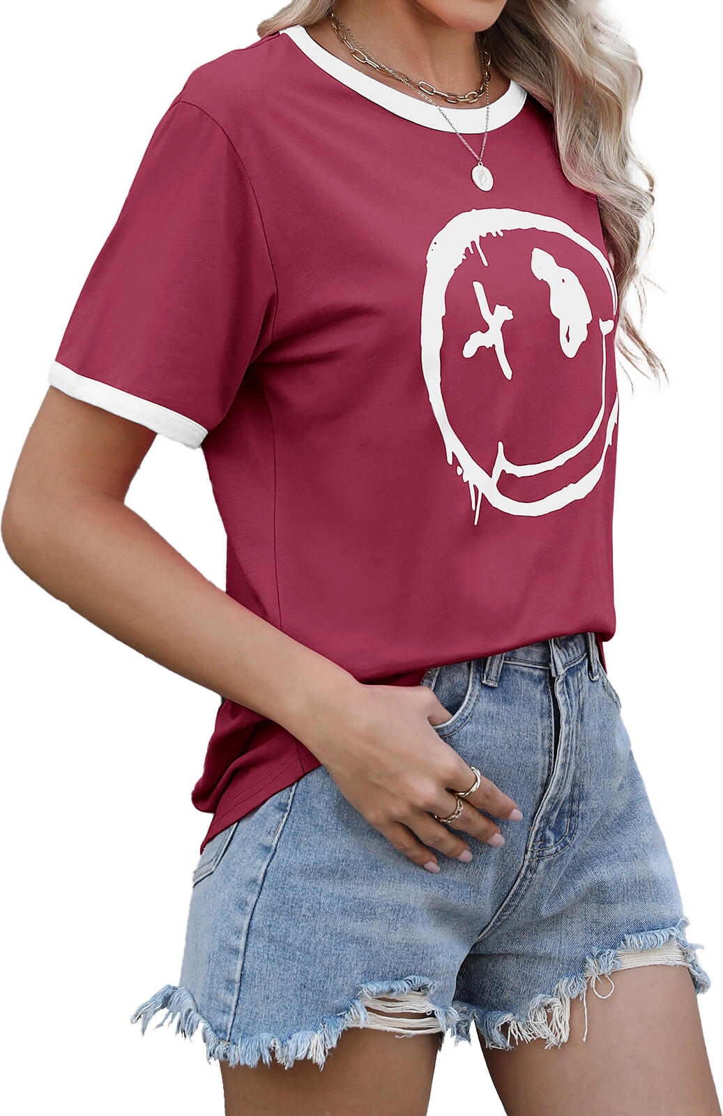 HEEKPEK Women’s Casual Printed Short Sleeve Tee