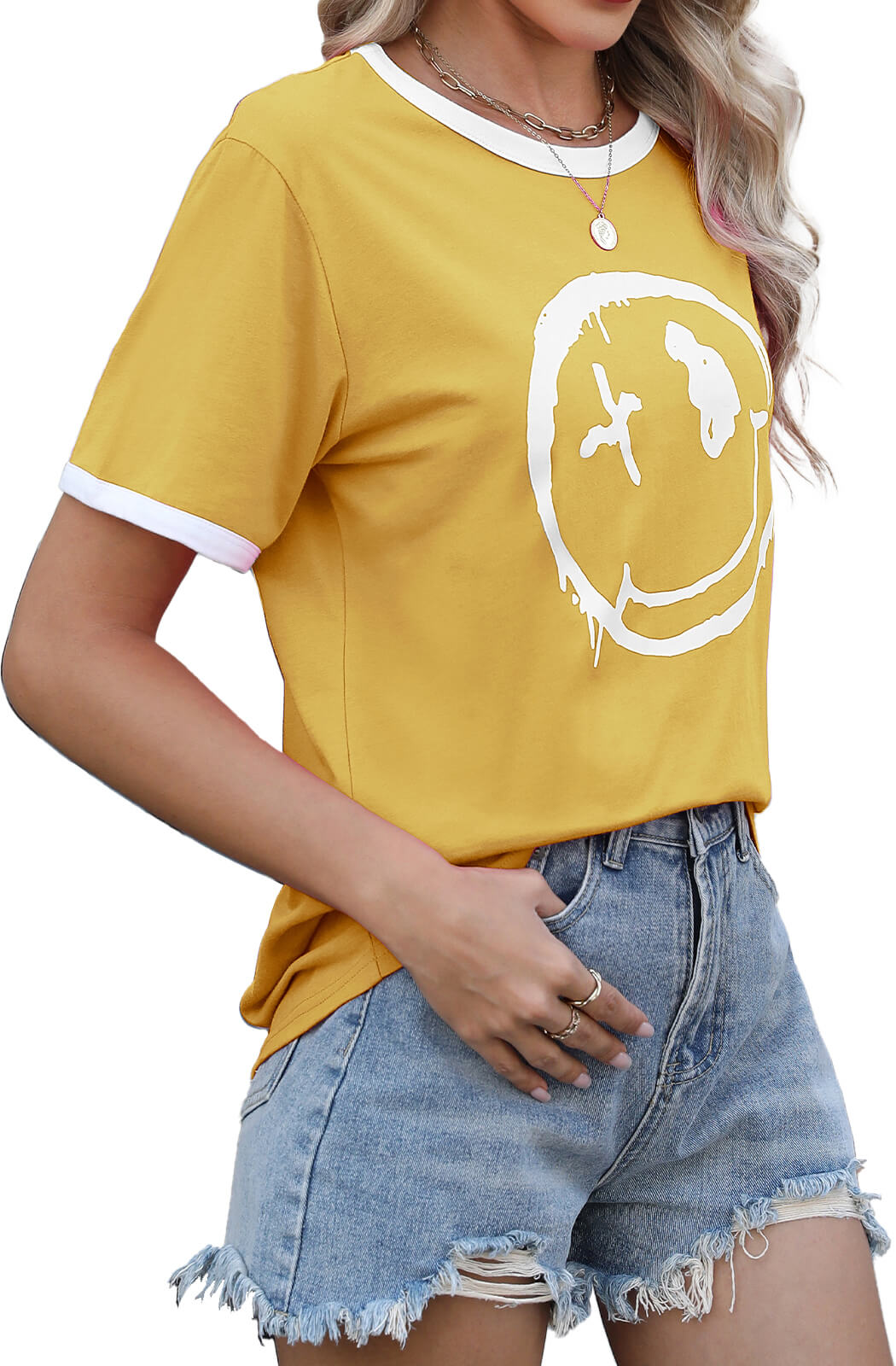HEEKPEK Women’s Casual Printed Short Sleeve Tee