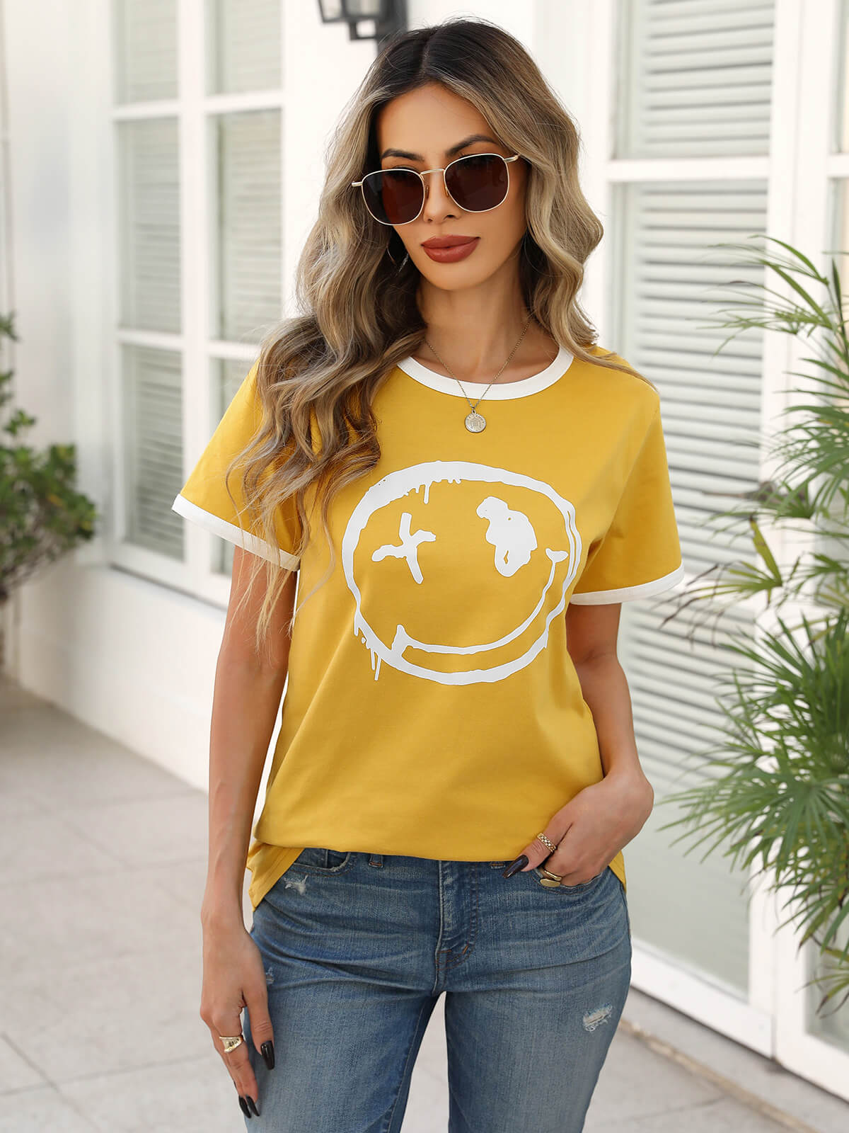 HEEKPEK Women’s Casual Printed Short Sleeve Tee