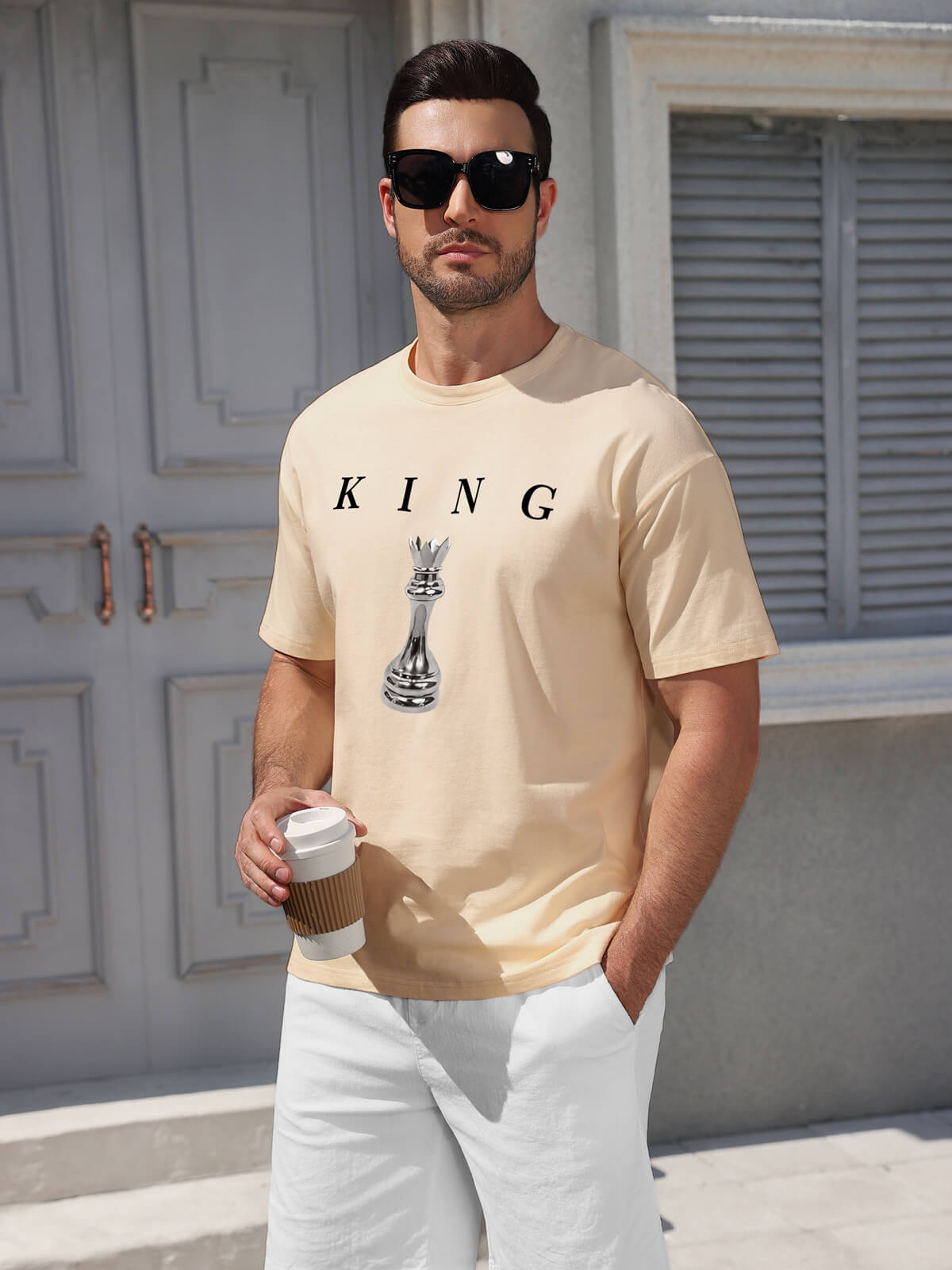 HEEKPEK Mens Cotton T Shirt Short Sleeve Crew Neck Print Tee