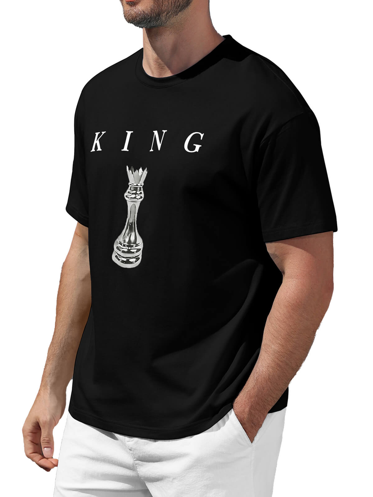 HEEKPEK Mens Cotton T Shirt Short Sleeve Crew Neck Print Tee
