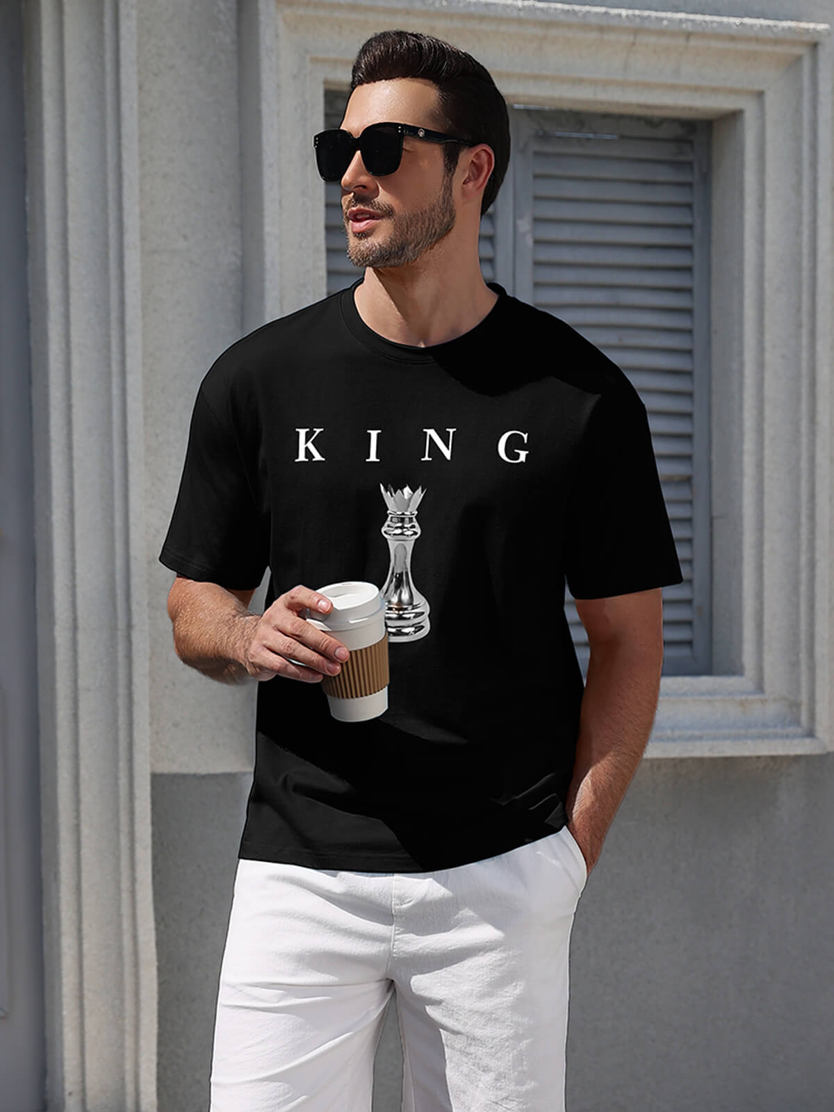 HEEKPEK Mens Cotton T Shirt Short Sleeve Crew Neck Print Tee