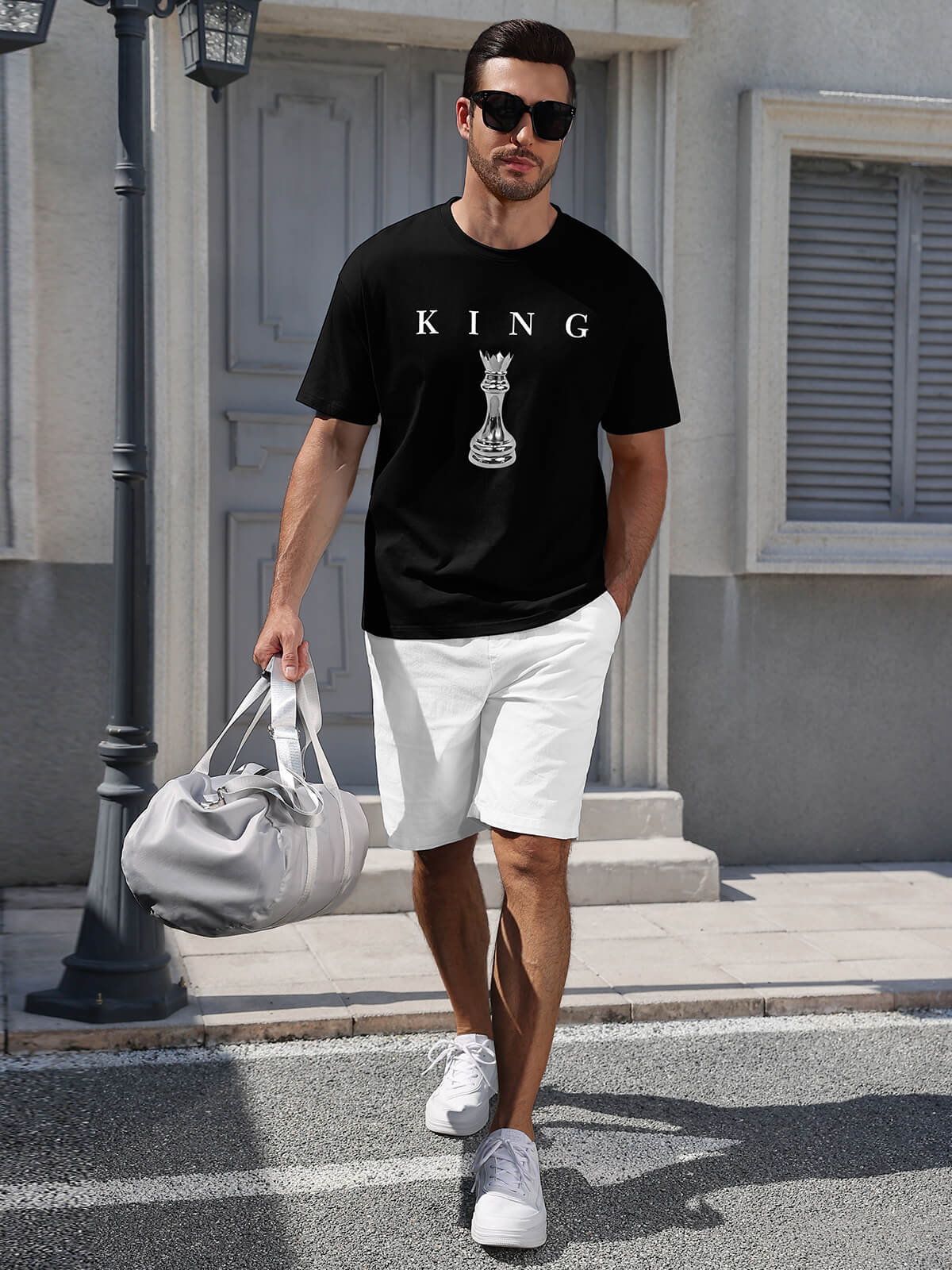 HEEKPEK Mens Cotton T Shirt Short Sleeve Crew Neck Print Tee