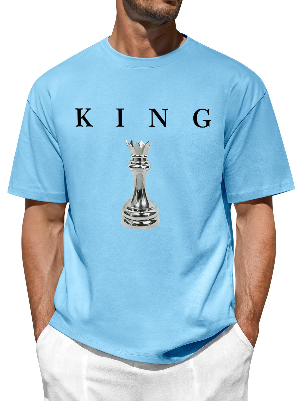 HEEKPEK Mens Cotton T Shirt Short Sleeve Crew Neck Print Tee