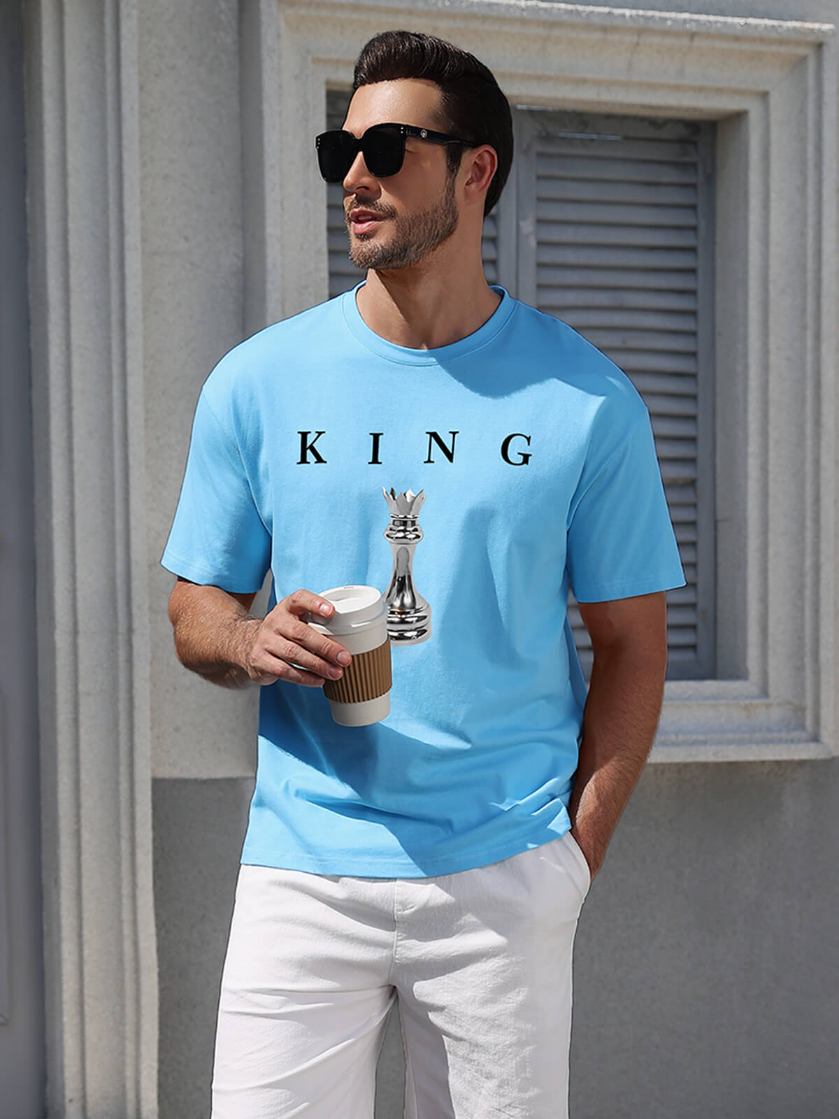 HEEKPEK Mens Cotton T Shirt Short Sleeve Crew Neck Print Tee