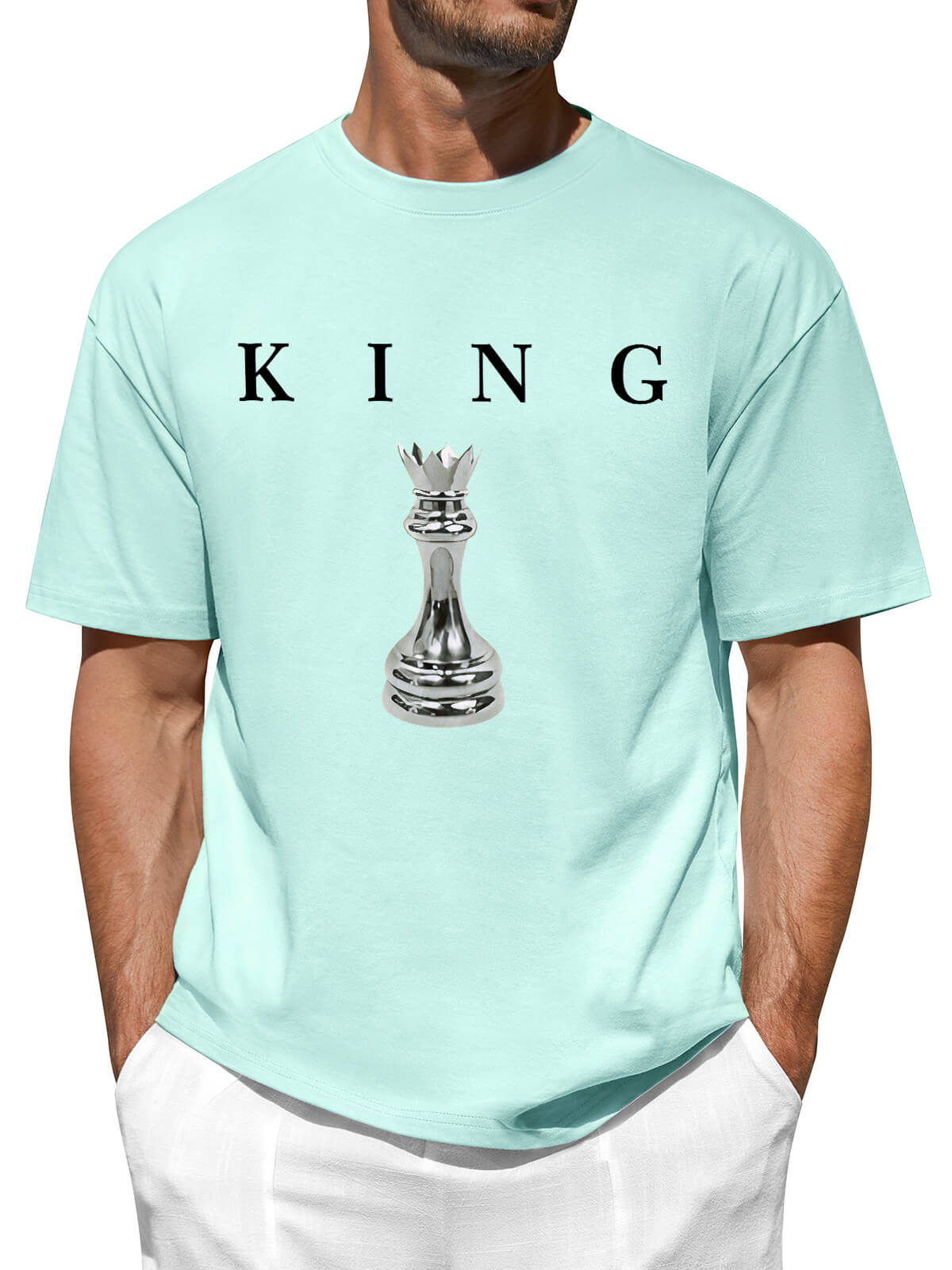 HEEKPEK Mens Cotton T Shirt Short Sleeve Crew Neck Print Tee