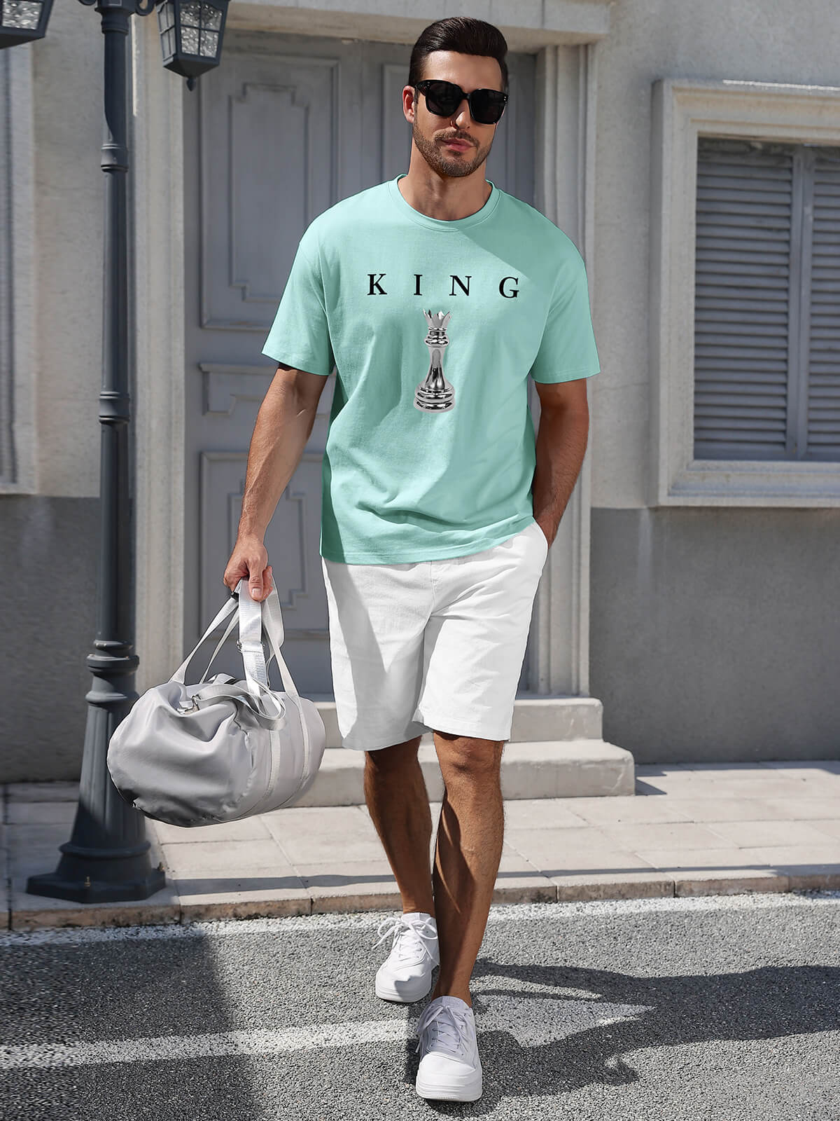 HEEKPEK Mens Cotton T Shirt Short Sleeve Crew Neck Print Tee