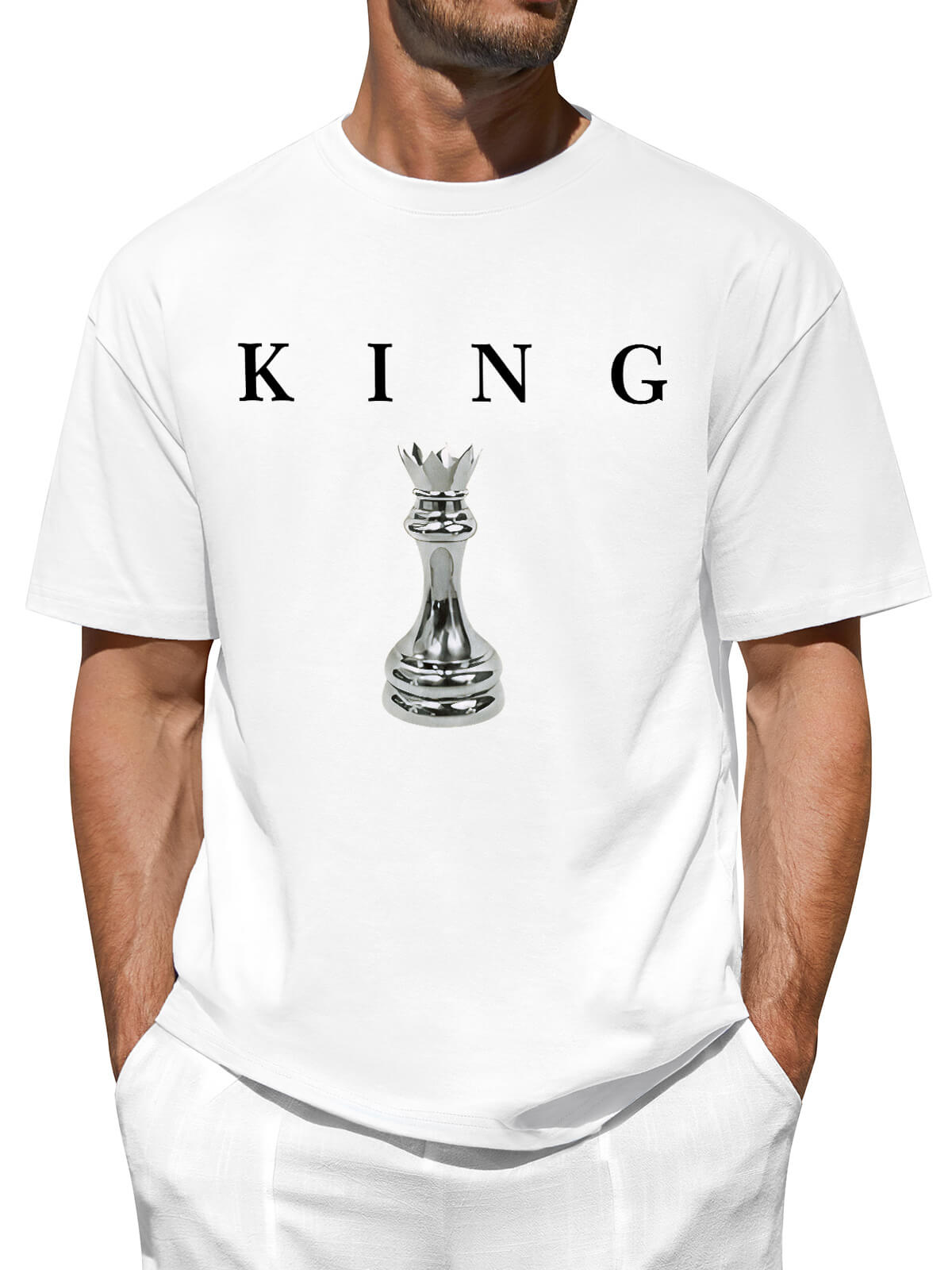 HEEKPEK Mens Cotton T Shirt Short Sleeve Crew Neck Print Tee