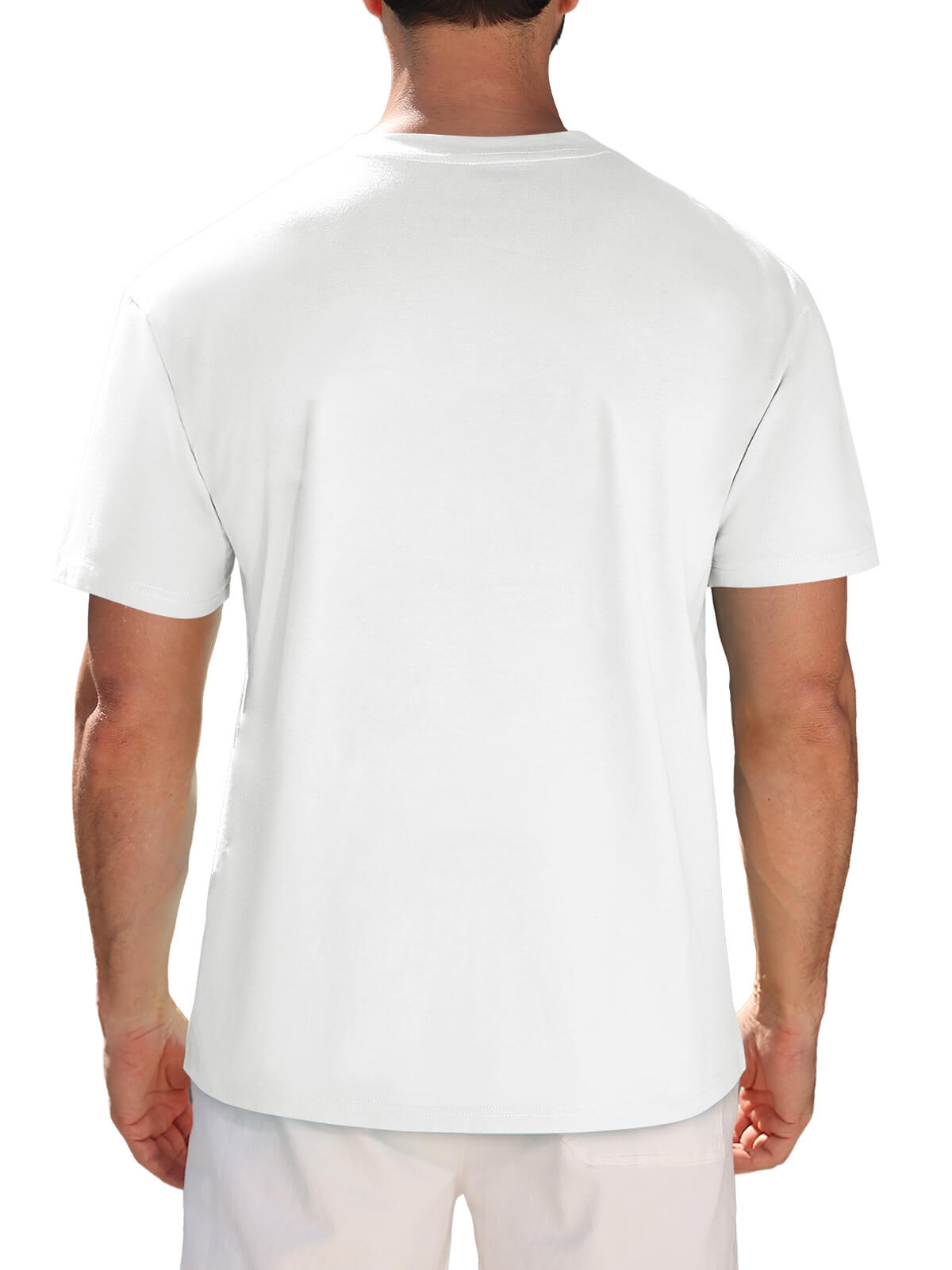 HEEKPEK Mens Cotton T Shirt Short Sleeve Crew Neck Print Tee