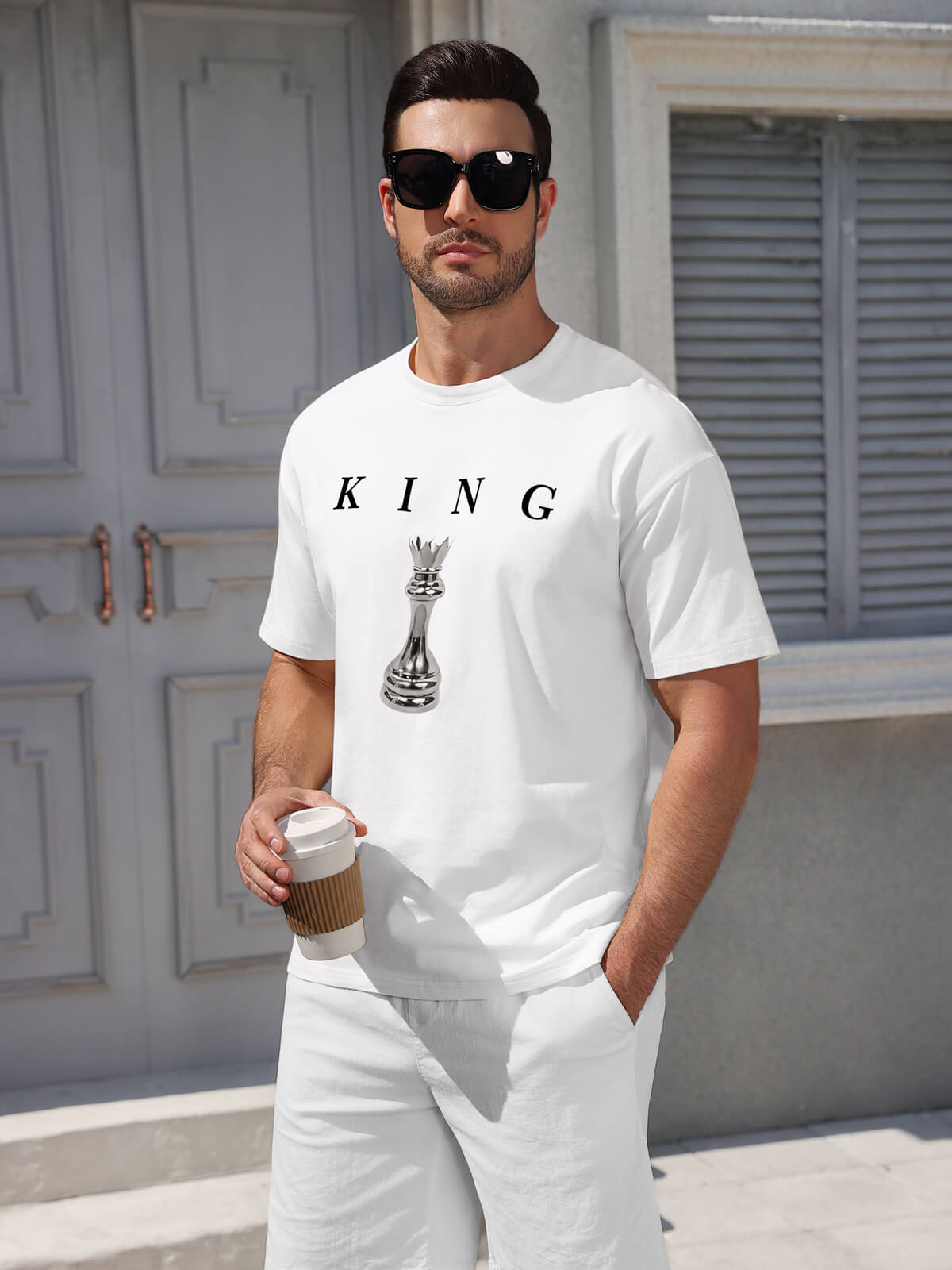 HEEKPEK Mens Cotton T Shirt Short Sleeve Crew Neck Print Tee