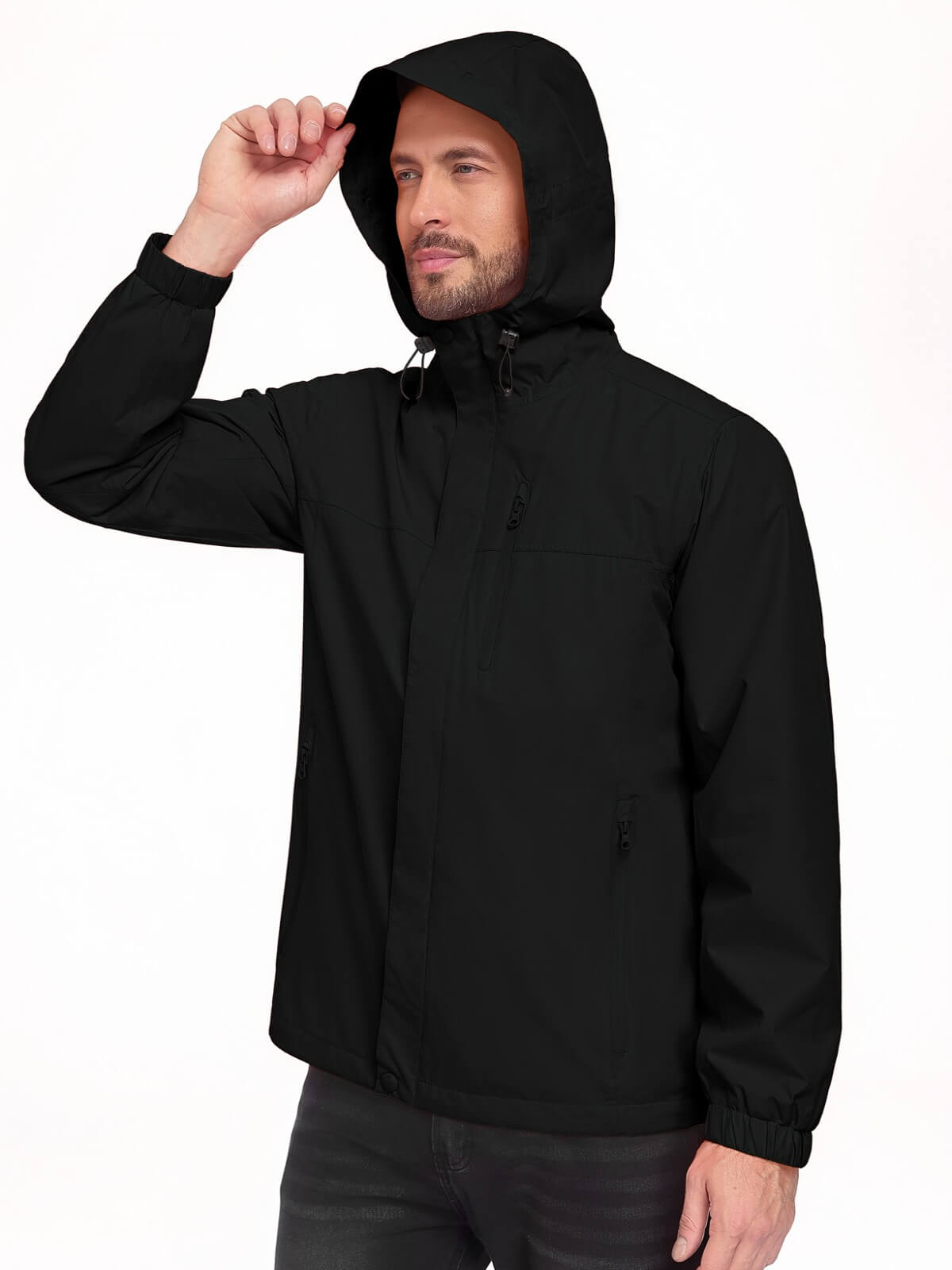 HEEKPEK Men’s Waterproof Lightweight Windbreaker Jacket