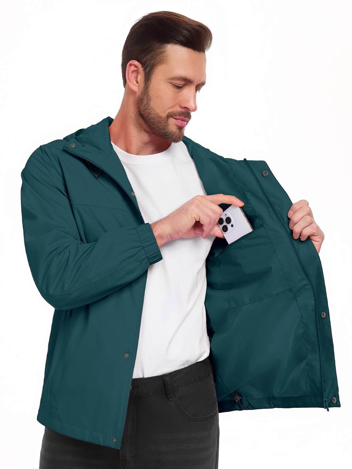 HEEKPEK Men’s Waterproof Lightweight Windbreaker Jacket