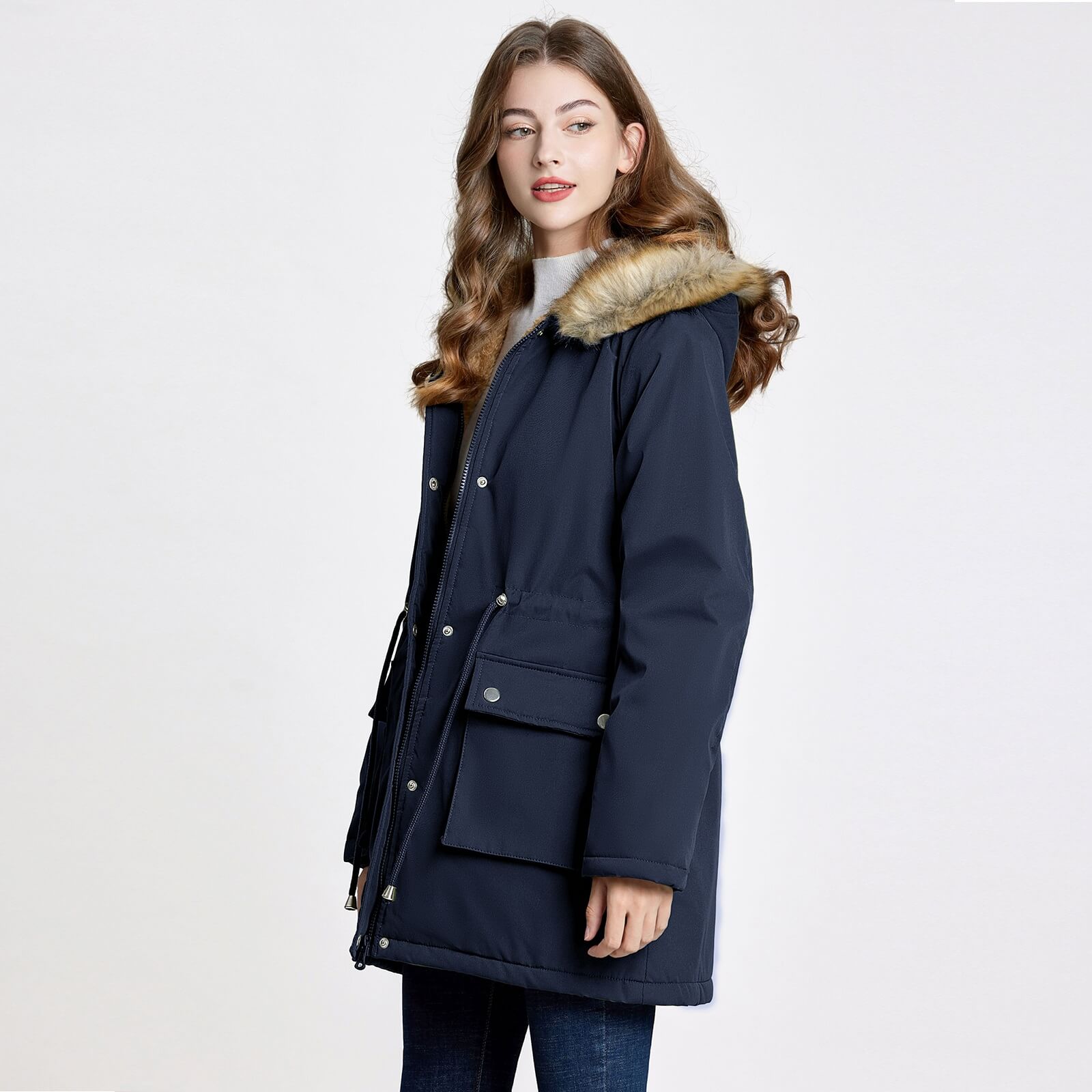 Women Fleece Lined Parka Jackets
