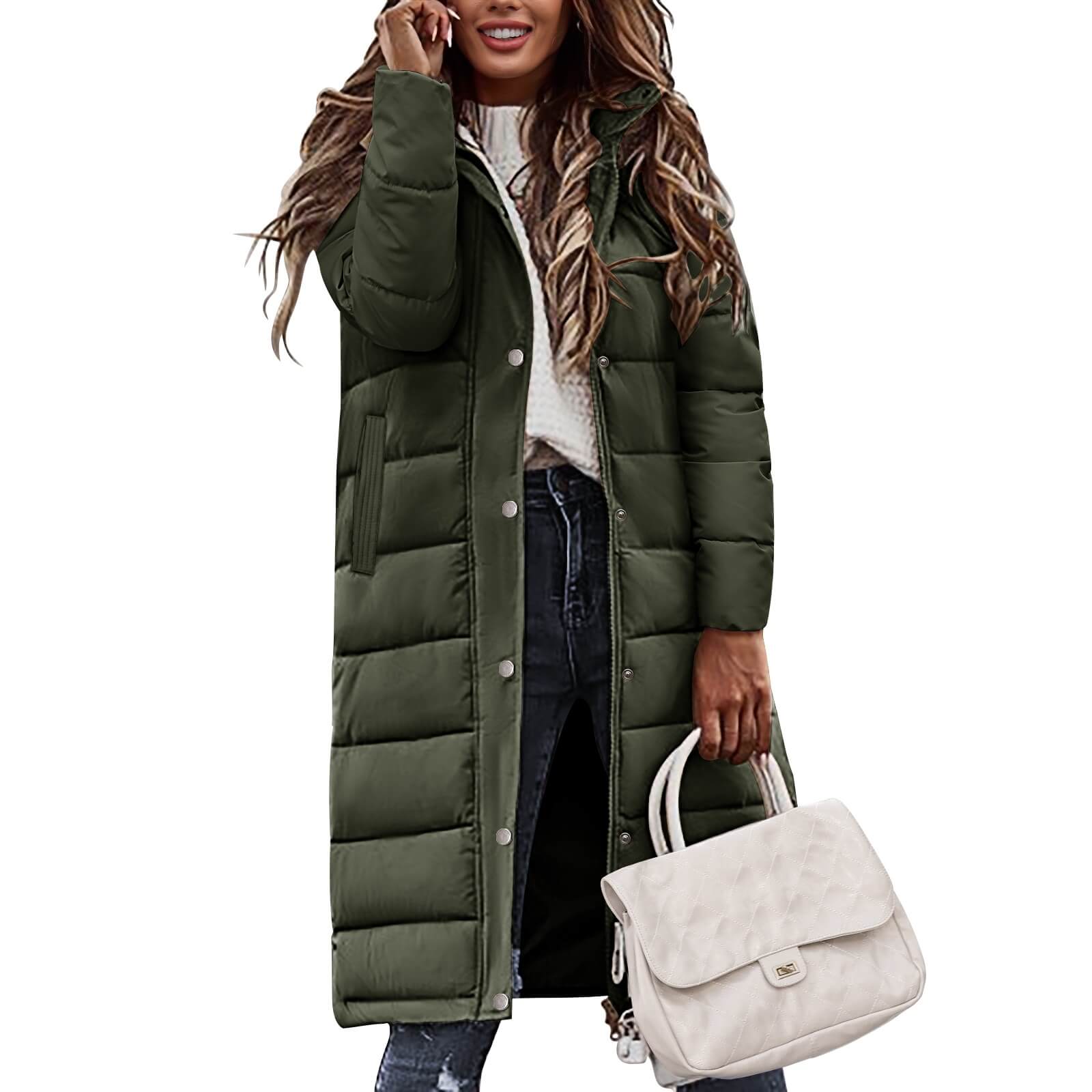 Mid-Length Jacket with Side Zipper