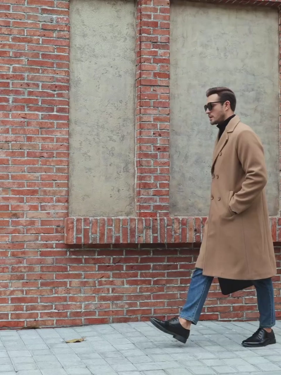 HEEKPEK Men's Double Breasted Wool Coat
